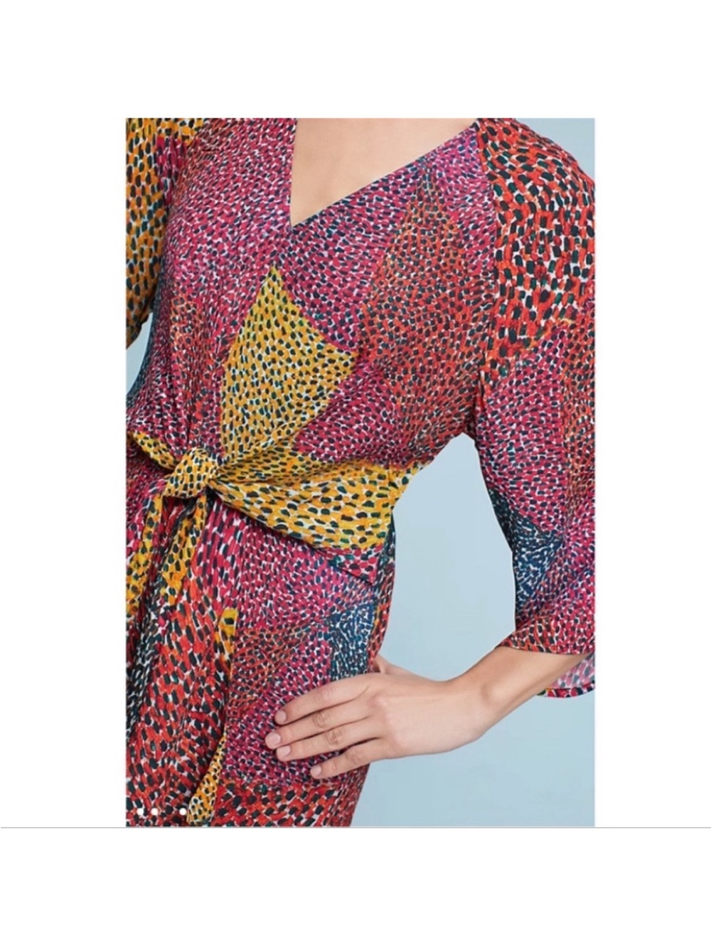 🎈Anthropologie Bl^nk Tori Wrap Dress Size XL - Picture 3 of 12